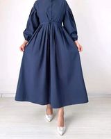 Dress with puff sleeves