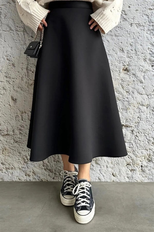 Puff Scuba Black Skirt